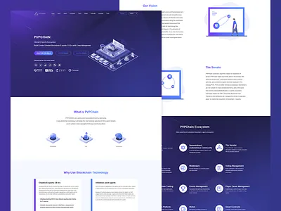 Web-PVPChain 2.5d block chain blue color game icon illustration purple ui web