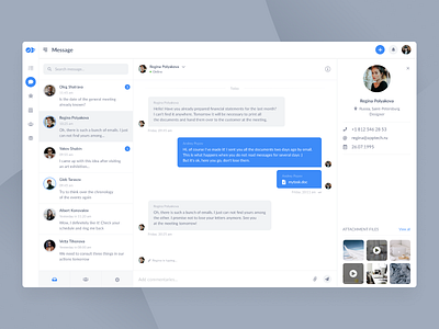 Project Management, message blue crm managment message openhub project ui ux