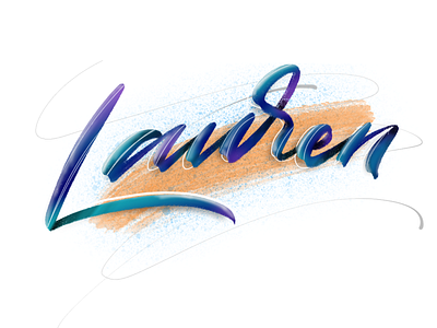 Lauren hand lettering calligraphy cursive hand lettering lettering letters type writing