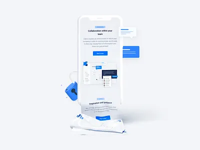 Landingpage agency blue character clean illustration landing page mobile responsive ui vector web website