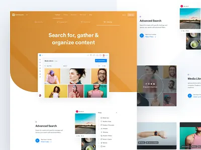 Ico - Features - Content app dashboard design design system experience feature interface lander landing media page product social ui ui kit user ux web