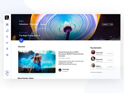 Media Collection App 2 category collections desgin discover app drive explore image media product search share stoage trending ui upload ux video webapp