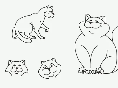 Cats Illustrations animals cat cats closeup face friend handdraw kitten kitty muzzle pet