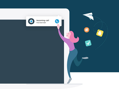 Internet Telephone App icons set illustration