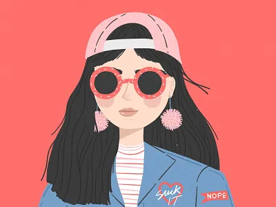 Scarlett characterdesign digitalillustration female illustration logo procreate sketch