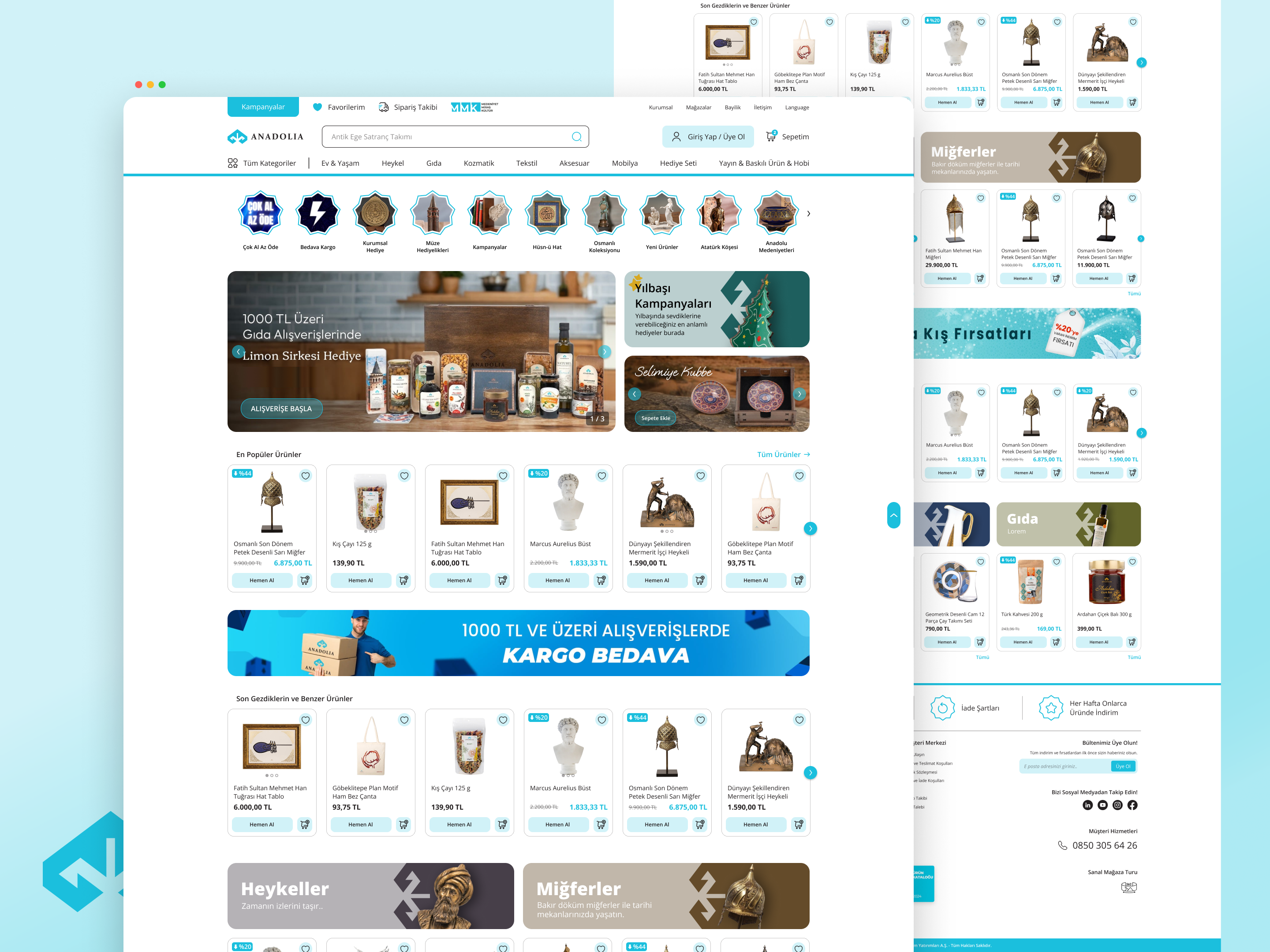 Anadolia – A Shopping Experience Rooted in History / e-commerce branding e commerce e commerce app e commerce application e commerce design e commerce website figma redesign ui ui ux ui ux e commerce ui website user experiance user interface ux ux website website design website redesign