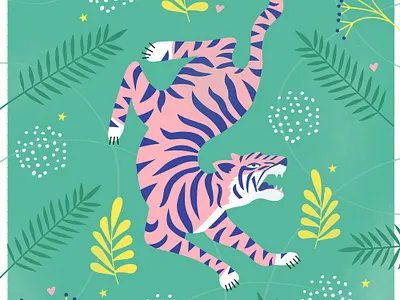 Tiger print illustration tiger