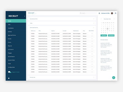 Candidate management system app design candidate management system clean design complex app design
