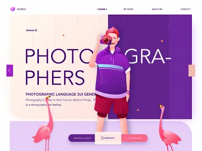 Website app branding colorful design icon illustration illustrator jensonn line logo man plant queble ui ux web web design