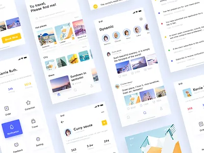 Travel App Collection app design icon ui ux