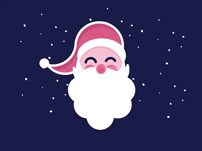 Smiling Santa christmas icon illustration santa