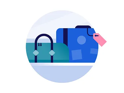 Schiphol Airport icon design: Luggage airport amsterdam artwork branding campaign check in drawing flatdesign graphic design holiday holidays icon illustration illustrator luggage schiphol sketch storytelling travel vector