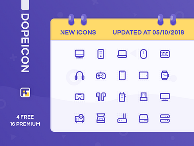 Dopeicon Updated by 05/10/2018 animation app branding design dopeicon flat freebies icon illustration logo type typography ui ux vector web website