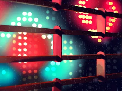 gone 24 design illustration light neon night retro