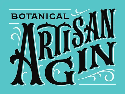 Gin Logotype artisan gin lettering liquor logo logotype spirit tuscan type victorian yukon