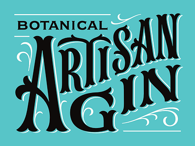 Gin Logotype artisan gin lettering liquor logo logotype spirit tuscan type victorian yukon