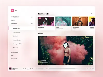 Daily UI 9 — Music Player daily ui challange dailyui desktop music music app player uid video