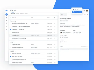 [My tasks] Project Management crm design management project tasks ux ux ui