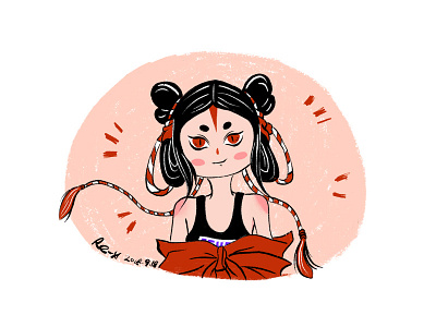 small nezha illustration