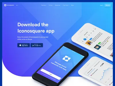 Ico - Mobile App Lander app dashboard design design system experience interface lander landing media mobile page product social ui ui kit user ux web website