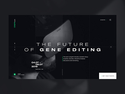 Homepage hero crispr design event hero homepage landing page science ui ux website