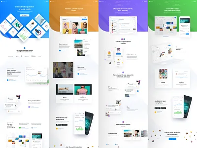 Ico - Features - All dashboard design landing page marketing mobile app product social media technology ui user experience user interface ux web app web design website