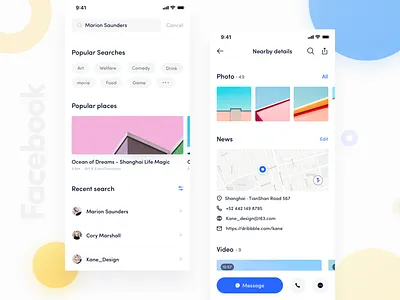 Facebook App_10 app blue branding design facebook icon kane kane d line logo typography ue ui ux