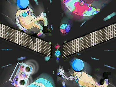 PRPL Logo Piece design funky illustration illustrator photoshop space