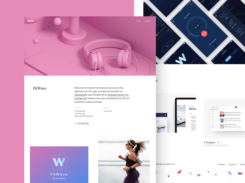 Netrix 3d 4d agency case corporate description digital fitness fitwave homepage netrix portfolio web website works