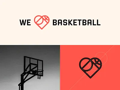 WE LOVE BASKETBALL basket ball basketball basketball court branding clever logo court creative design grid grid logo icon identity logo logo design logo designer logo icon smart logo smart logos sport sport app