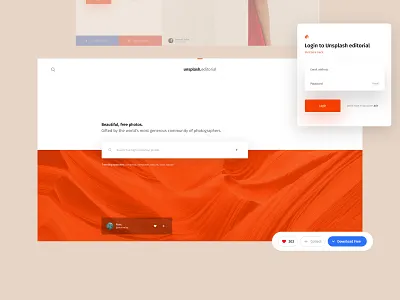 Unsplash Editorial brand clean daily design inspiration lookbook minimal portfolio ui ui design ux ux design web web design