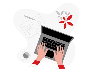 Get in Touch illustration laptop