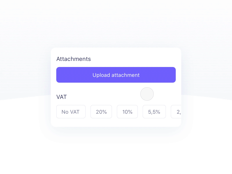 VAT Auto Detection - Qonto accountant animation app attachment bank document extract invoice ios lottie mobile mobile animation progress indicator qonto rate receipt uploading vat