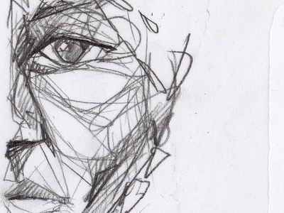 Mademoiselle C. croquis artwork dark art handmade paper illustration linestyle pencil project rough sketch woman