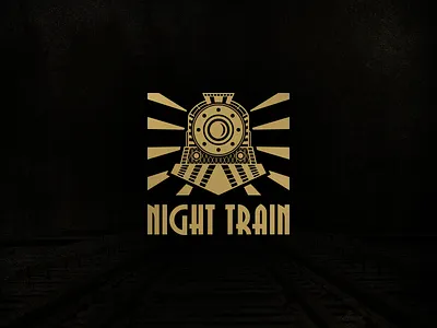 Night Train art deco geometric locomotive logo logo design luxurious modern vintage steam steam train train vintage vintage train