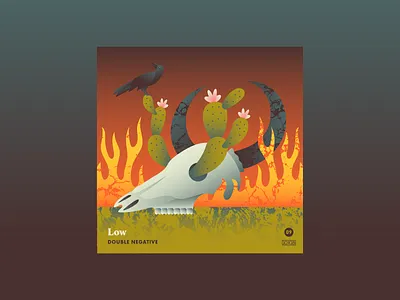 10x18 No 9 10x18 album cover bird cactus death low music rebirth skull