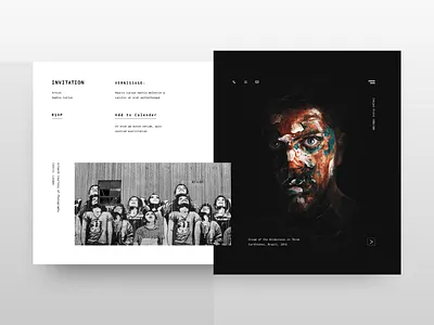 Design Event - Landing Page art art design clean design elementor event invitaion landing page landing page minimal museum of art page builder