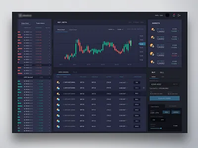 Crpto Exchange blockchain blue brand identity chart clean concept crypto exchange crypto trading dashboard exchange interface market trading uiuxdesign ux ux design