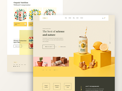 Sliozo Landing page agency beverage clean design drinks fruit landing page minimal product landing page ui ux website homepage