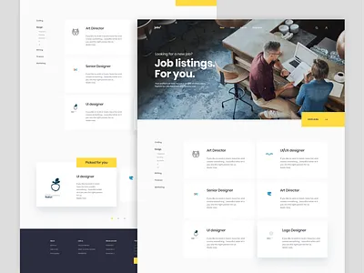Daily UI #050 - Job listing challenge clean colors daily ui daily ui challenge design find job hiring job job application job listing landing landing page landing page design list page listing listing page minimal ui ux