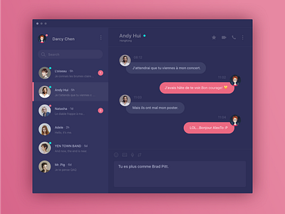Chat #2/100 chat design ui web