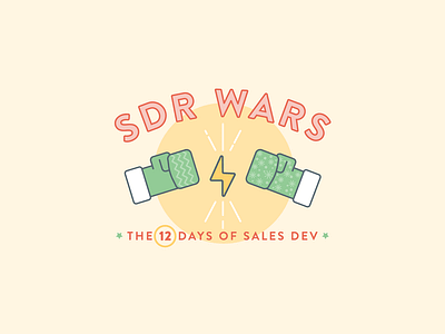 SDR WARS - 12 days of Sales Dev battle boxing gloves glove gloves lighting bolt sdr sigstr war yellow kid