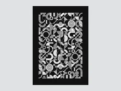 Geometric Pattern Grid black and white branding design geometric geometric design geometric pattern illustration linework monochrome music pattern pattern design poster print