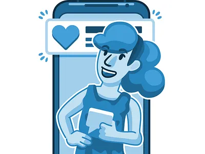 New illustrations illustrations people phones