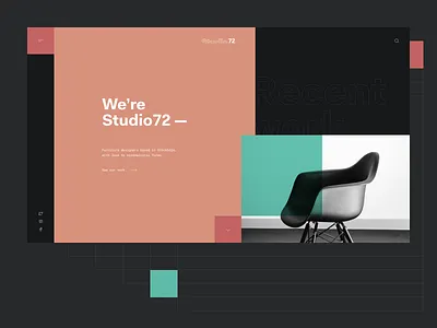 S/72 — 120618 clean colors design interior minimal photo studio72 ui web