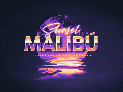 80s Photoshop Text Effects Vol.2 - No.6 1980s 1990s 80s 90s chrome design logo mockup neon palms photoshop psd retro style sunset synthwave template text effect vaporwave vintage