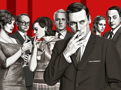 Madmen artwork digital digital painting illustration painting photoshop portrait tv series