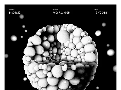 ṈƟĪṩḖ 3d baugasm black bubble cinema graphic illustration noise poster white