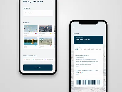 Daily UI / Day 024 100 days 100daysofui boarding pass dailyui hot air balloon sketch ticket