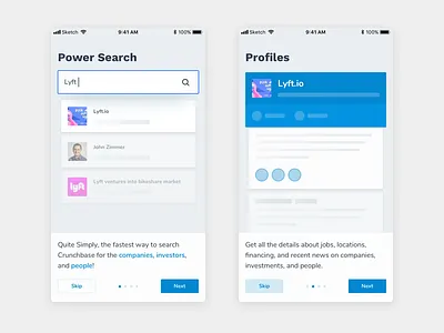 Crunchbase Redesign - Onboarding android app dashboard design ios minimal onboarding ui ui ux